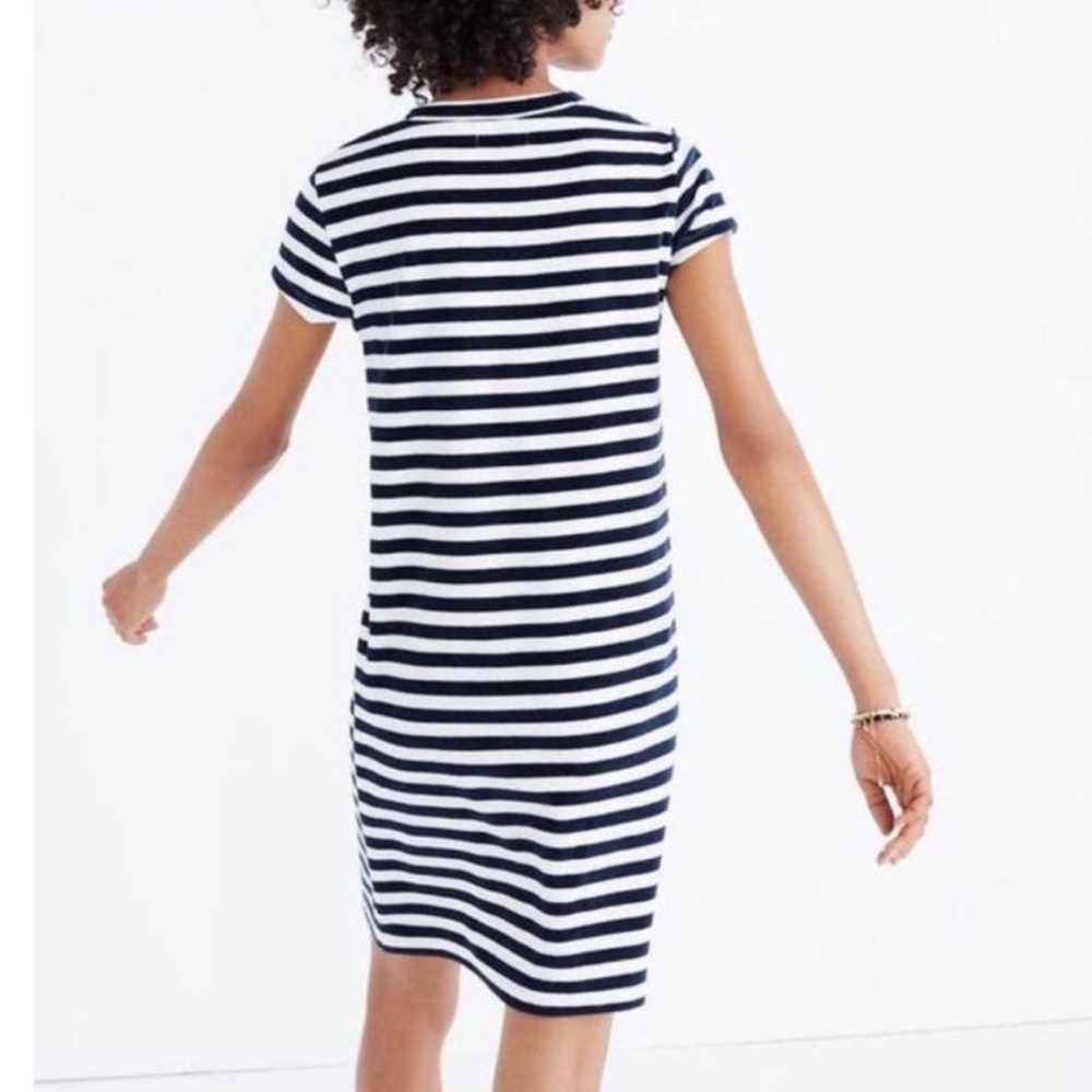 🔶 Madewell Navy and White Mini Dress 🔶 - Picture 3 of 7
